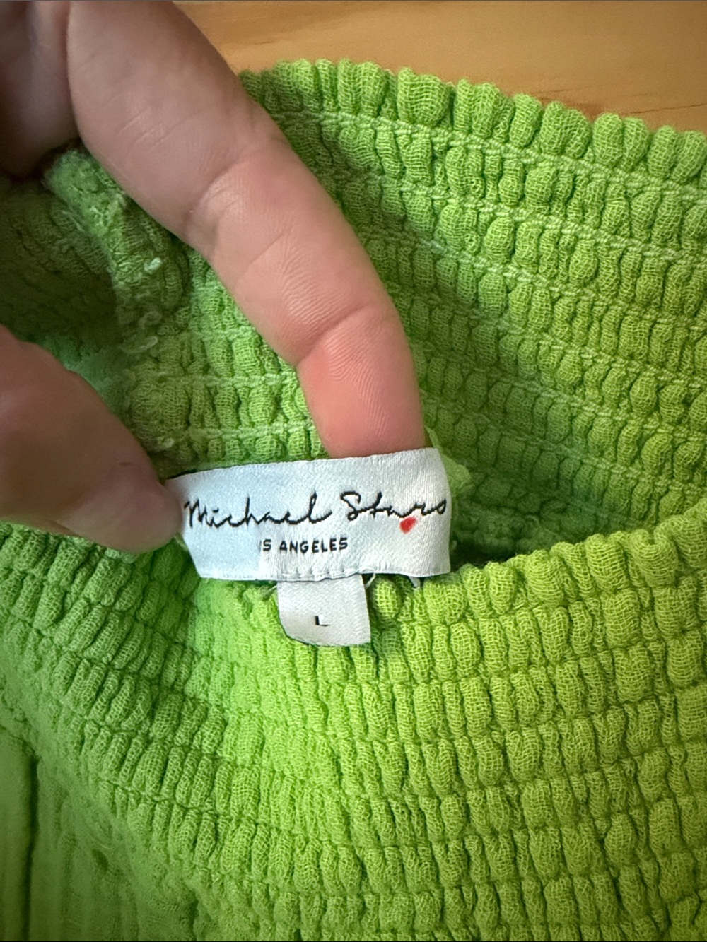 Michael Stars Lime Green Cropped Wide-Leg Pants - Picture 2 of 3